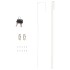 Espejo con joyero de pared blanco 37,5x10x67
