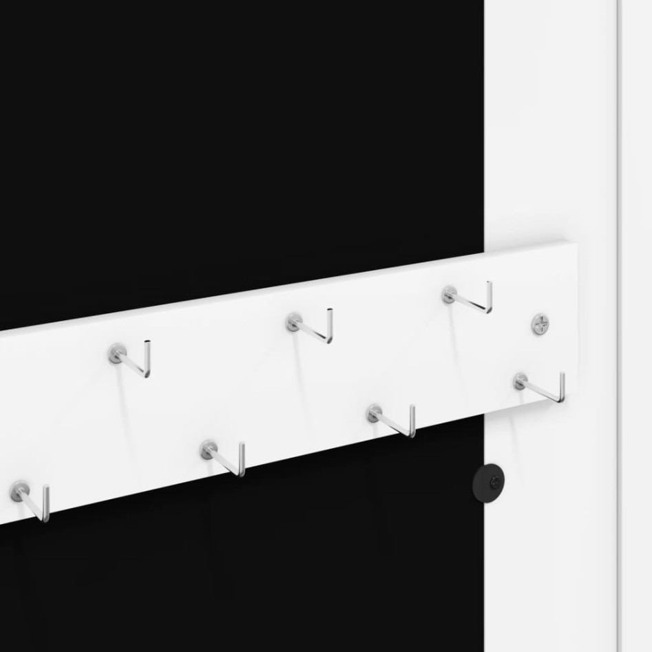 Espejo con joyero de pared blanco 30x8,5x67