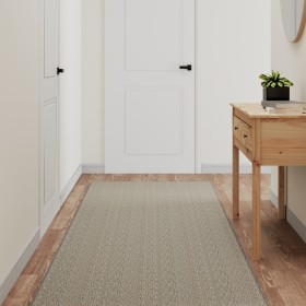 Alfombra de pasillo con aspecto de sisal plateada 80x300