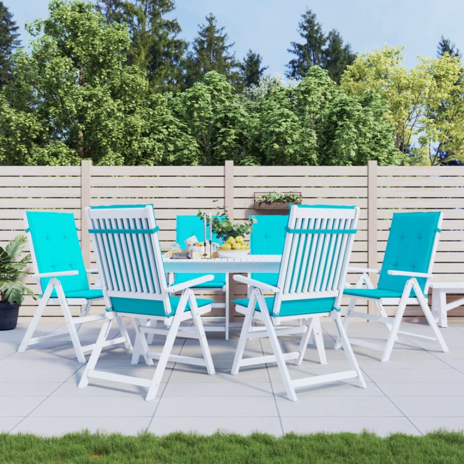 Cojines para sillas con respaldo alto 6 uds tela