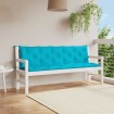 Cojines de banco de jardín 2 uds tela Oxford turquesa