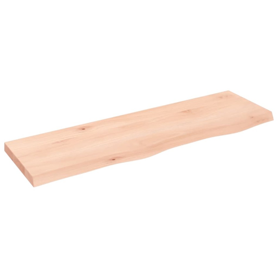 Encimera de baño madera maciza sin tratar 100x30x(2-4)