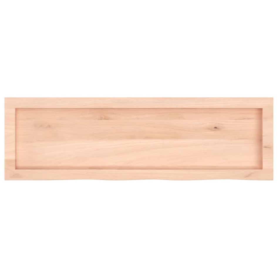 Encimera de baño madera maciza sin tratar 100x30x(2-4)