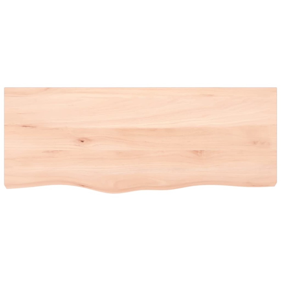 Encimera de baño madera maciza sin tratar 100x40x2