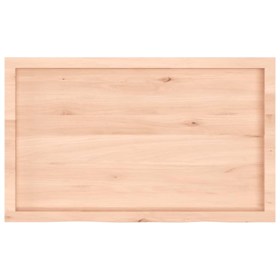 Encimera de baño madera maciza sin tratar 100x60x(2-4)