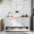 Encimera de baño madera maciza sin tratar 140x50x(2-4)
