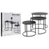 H&S Collection Juego de mesitas auxiliares 3 piezas