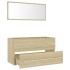 Set de muebles de baño 2 pzas contrachapada roble