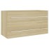 Set de muebles de baño 2 pzas contrachapada roble