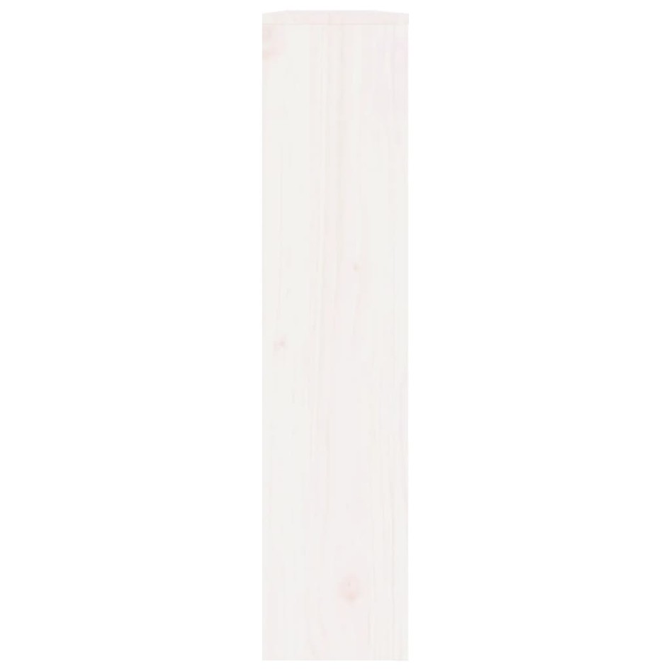 Cubierta de radiador madera maciza de pino blanco 153x19x84