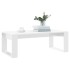 Mesa de centro madera de ingeniería blanco brillo 102x50x35