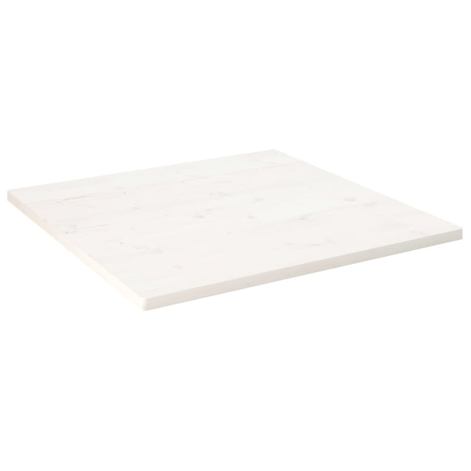 Tablero de mesa cuadrado madera maciza pino blanco 80x80x2,5