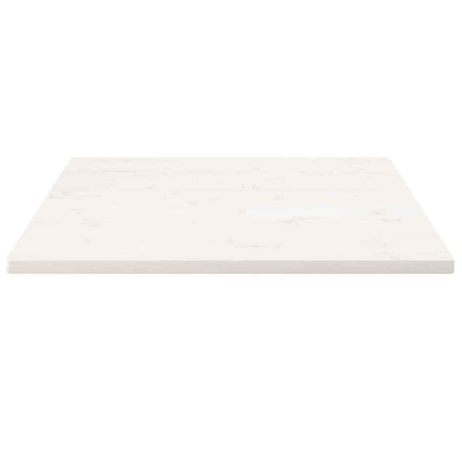 Tablero de mesa cuadrado madera maciza pino blanco 80x80x2,5