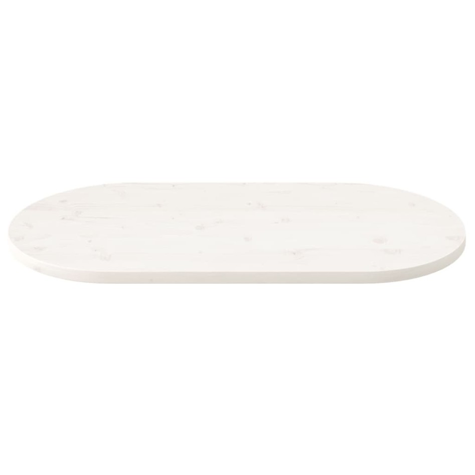 Tablero de mesa ovalado madera maciza pino blanco 110x55x2,5