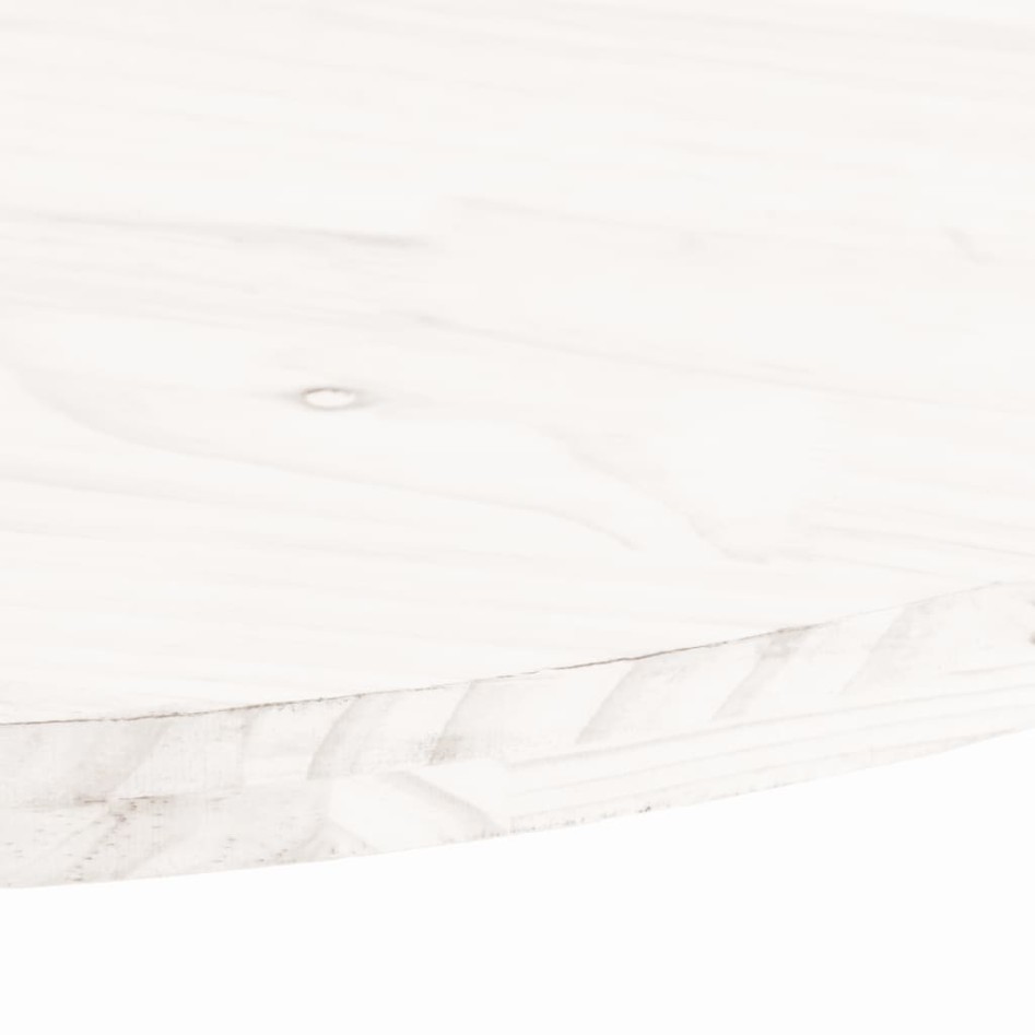 Tablero de mesa ovalado madera maciza pino blanco 110x55x2,5