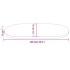 Tablero de mesa ovalado madera maciza pino blanco 110x55x2,5