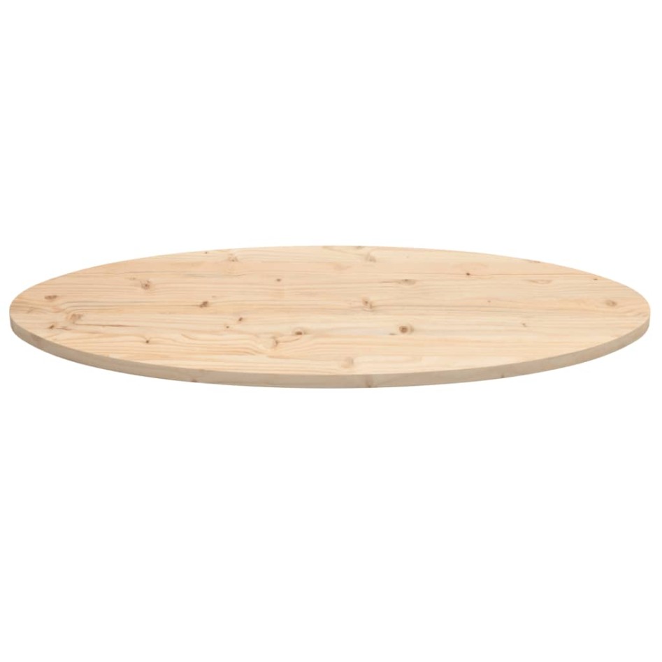 Tablero de mesa ovalado madera maciza de pino 100x50x2,5