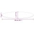 Tablero de mesa ovalado madera maciza de pino 100x50x2,5