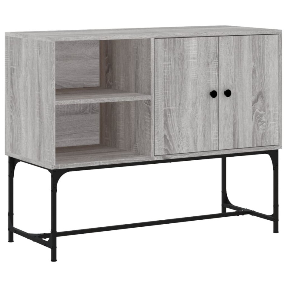 Aparador de madera de ingeniería gris Sonoma 100x40x79,5