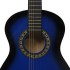 Guitarra clásica principiante y niño con funda azul 1/2