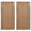 Estor enrollable de bambú 2 unidades marrón 150x220 cm