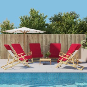 Toallas de playa 6 uds tela burdeos 400 g/m² 60x135