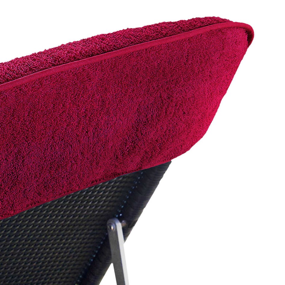 Toallas de playa 6 uds tela burdeos 400 g/m² 60x135