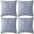 Cojines para exterior a rayas 45x45 cm azul marino 4