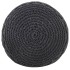 Puf de macramé hecho a mano algodón gris antracita 45x30