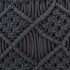 Puf de macramé hecho a mano algodón gris antracita 45x30