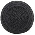 Puf de macramé hecho a mano algodón gris antracita 45x30