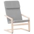 Sillón de relax de tela gris