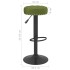 Taburetes de cocina 2 uds terciopelo verde