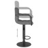 Taburete de cocina tela gris