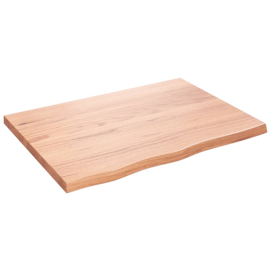 Tablero mesa madera roble tratada marrón claro 80x60x(2-4)