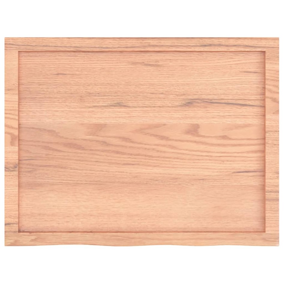 Tablero mesa madera roble tratada marrón claro 80x60x(2-4)