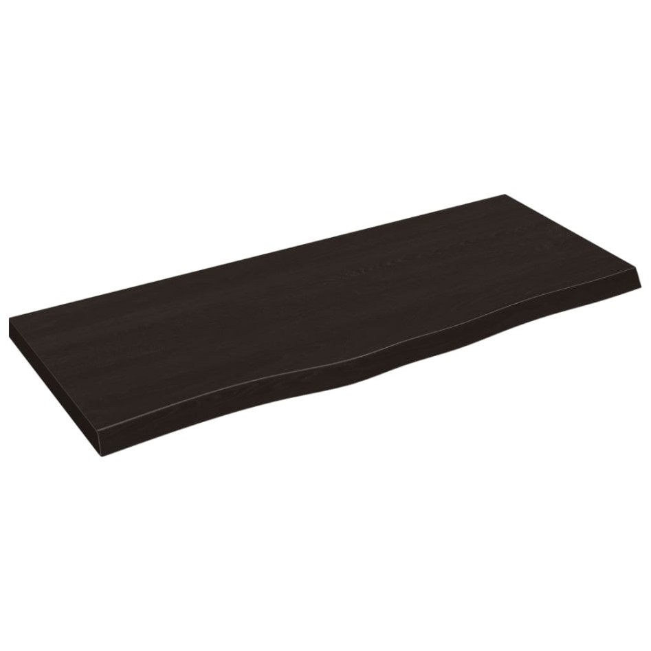 Tablero mesa madera roble tratada marrón oscuro 100x40x(2-4)