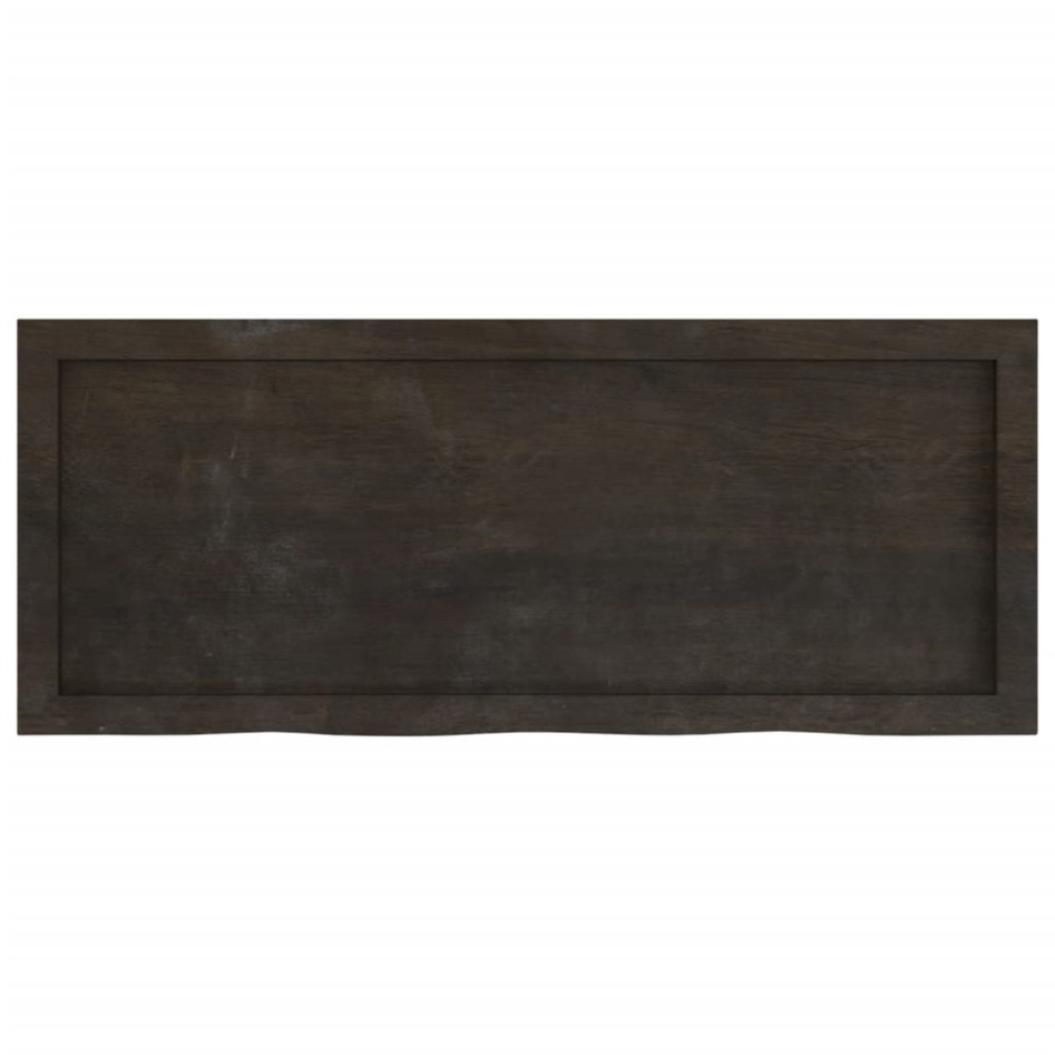 Tablero mesa madera roble tratada marrón oscuro 100x40x(2-4)