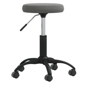 Silla de comedor de terciopelo gris