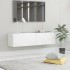 Mueble TV madera contrachapada blanco brillante 120x30x30