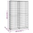 Cesta para muro de gaviones de alambre galvanizado