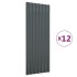 Paneles tejado 12 unidades acero recubierto antracita 100x36