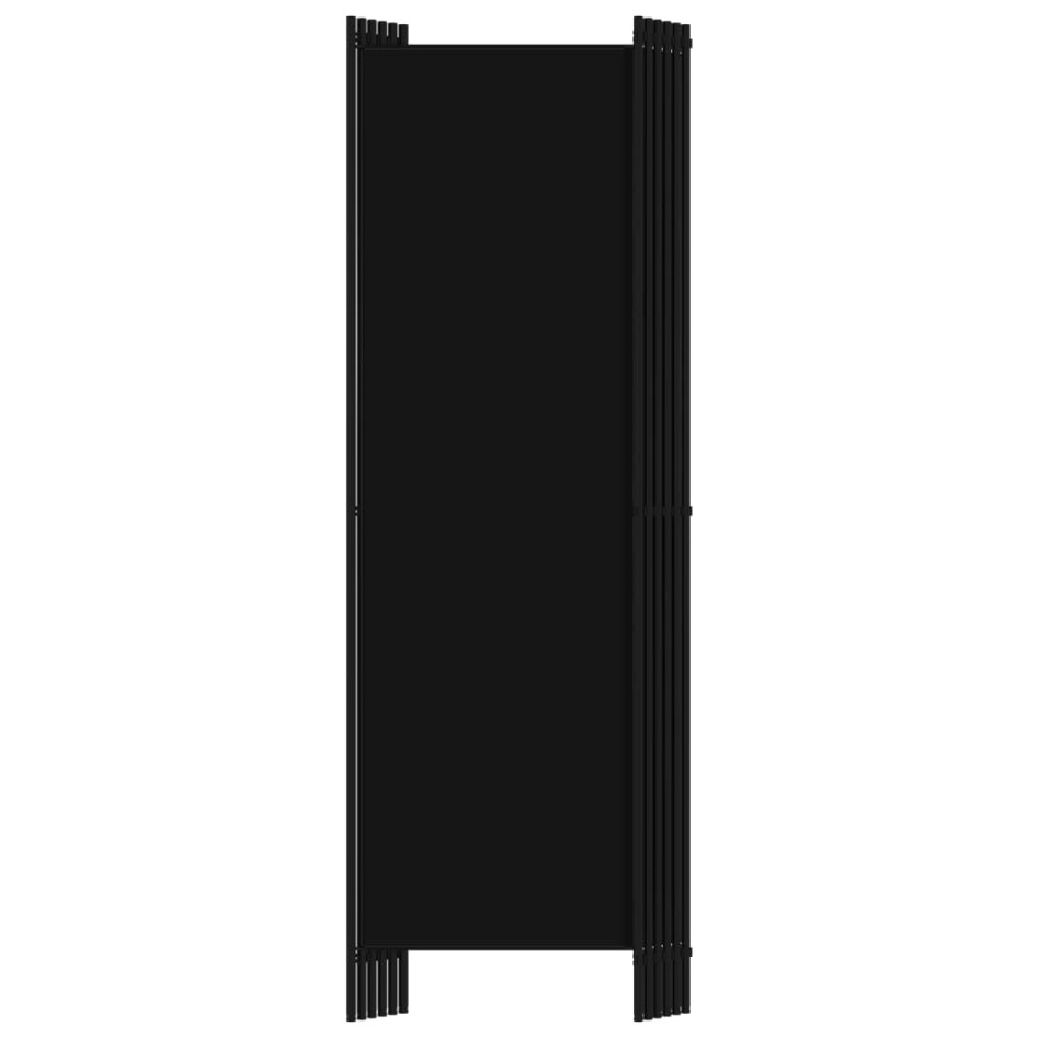 Biombo divisor de 6 paneles negro 300x180