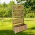 Jardinera de jardín con enrejado bambú 70