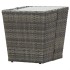 Mesa de centro ratán PE y vidrio templado gris 41,5x41,5x43