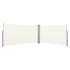 Toldo lateral retráctil color crema 160x600