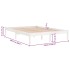 Estructura de cama sin colchón madera maciza blanco 200x200