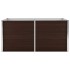Mesa de cultivo de acero galvanizado marrón 160x80x77