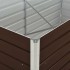 Mesa de cultivo de acero galvanizado marrón 160x80x77