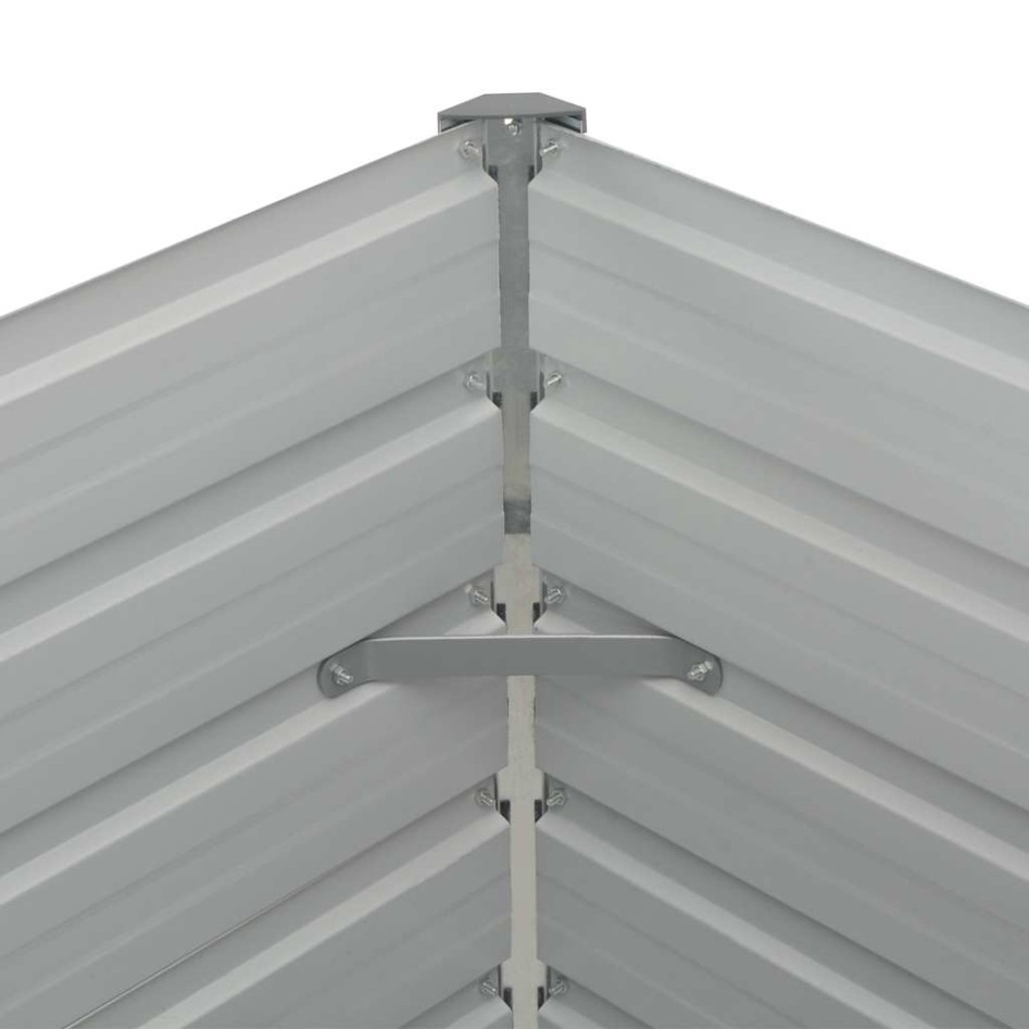 Mesa de cultivo de acero galvanizado marrón 160x80x77